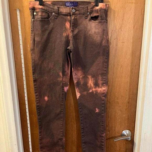 🐻Size 15 - Miley Cyrus - Bleached Purple to Pink Jeans W34"/L32" - N - Picture 1 of 7